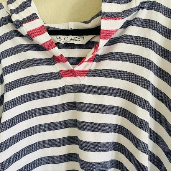 Milo Americano hooded poncho unisex one size red white blue finge July fourth - Picture 8 of 10